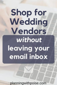 how to email wedding vendors