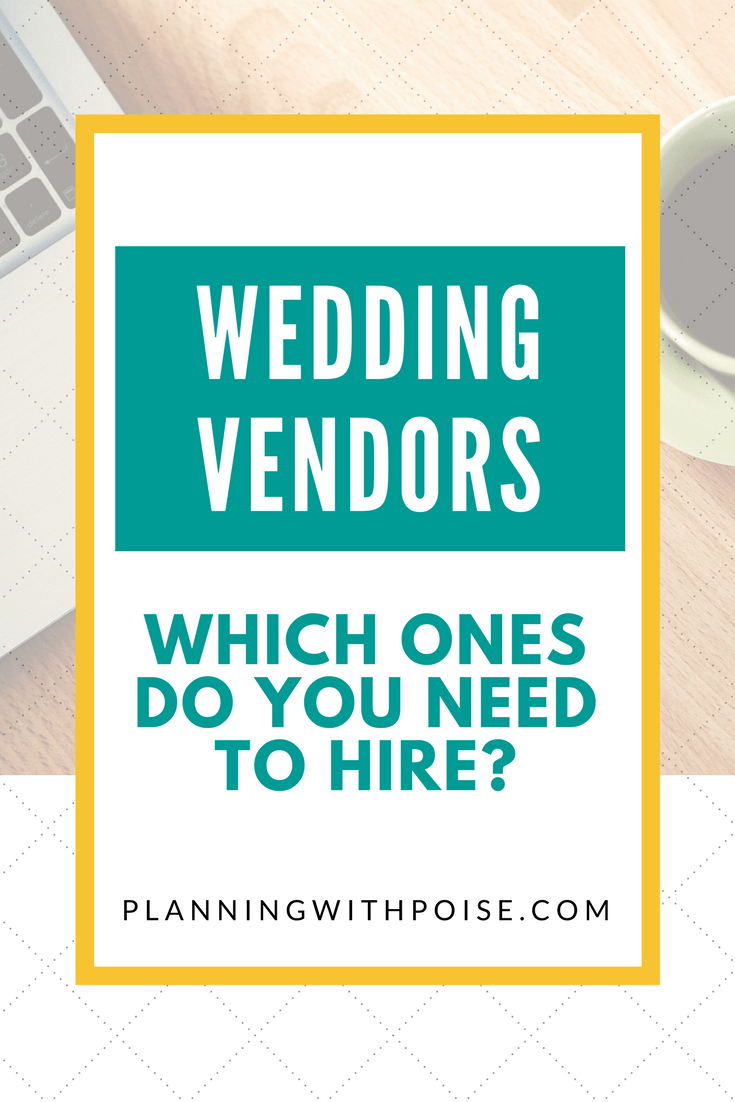 List of Wedding Vendors Needed